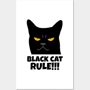 Black Cat Rule!!! Posters and Art